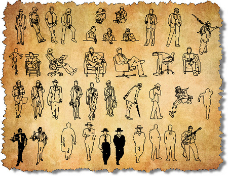 Men in Elevation View